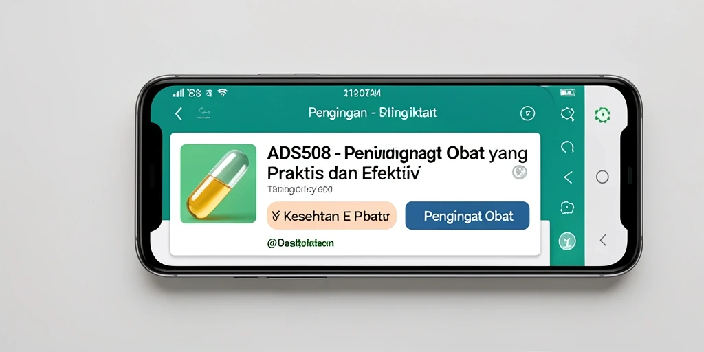 Antarmuka pengguna yang intuitif dan mudah digunakan untuk pengingat obat.
