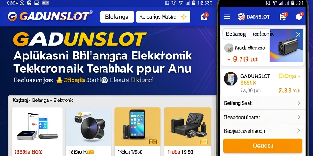 Antarmuka GADUNSLOT yang menarik dan fungsional untuk belanja elektronik.