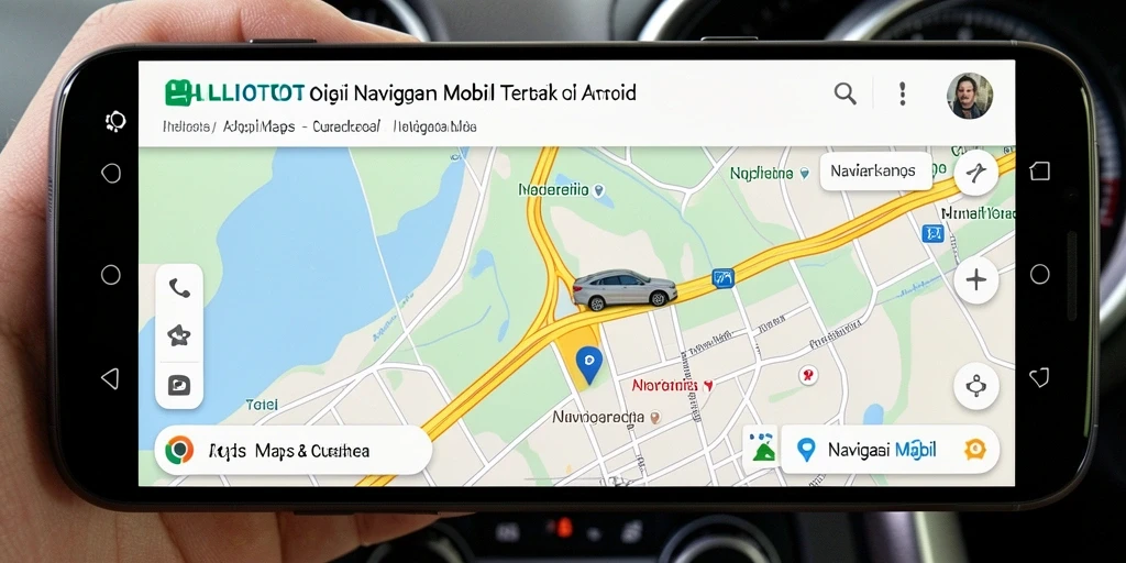 Tampilan antarmuka aplikasi Navigasi Mobil HALIMTOTO yang informatif.