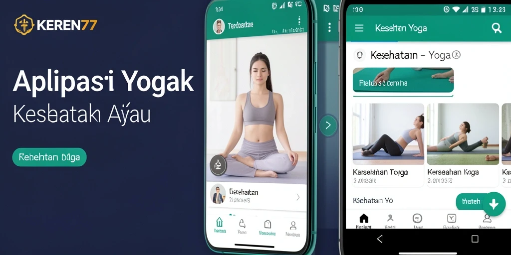 Antarmuka aplikasi KEREN77 dengan berbagai fitur Yoga.