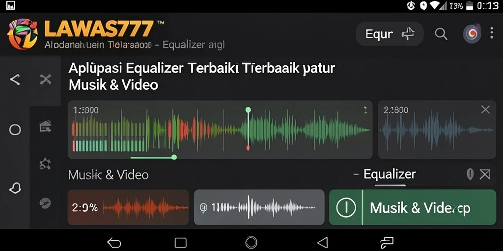Tampilan antarmuka LAWAS777 dengan fitur Equalizer yang mudah diakses.