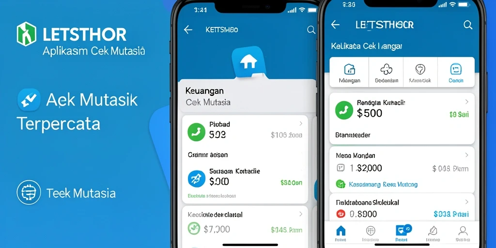 Antarmuka LETSTHOR menampilkan ringkasan mutasi transaksi keuangan.