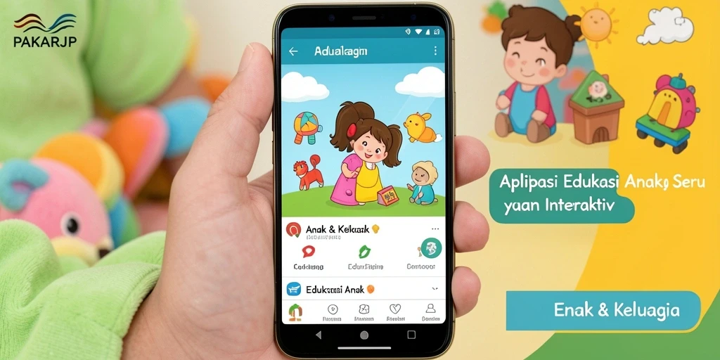 Antarmuka PAKARJP yang menarik dan ramah anak.