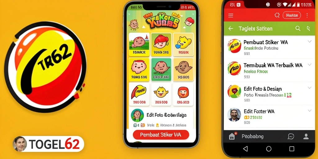 Antarmuka pengguna TOGEL62 untuk membuat stiker WA.